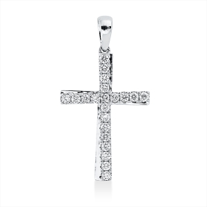 Anhänger 18 kt WG Kreuz, mit Öse