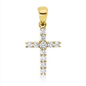 Anhänger 18 kt GG Kreuz, mit Öse