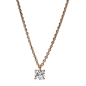 Solitaire Collier  14kt Rotgold mit 0,25ct Diamanten