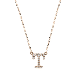 Collier 18 kt RG T, mit ZÖ 38.1 cm + 40.6 cm