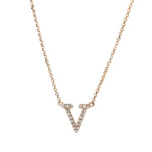 Collier 18 kt RG V, mit ZÖ 38.1 cm + 40.6 cm