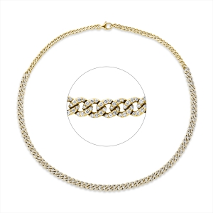 Collier  18kt Gelbgold mit 3,54ct Diamanten