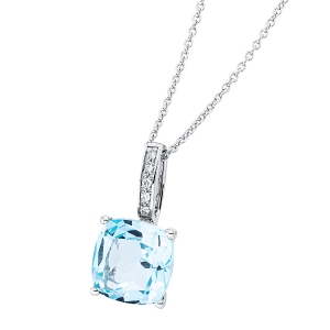 Collier 4er-Krappe 18 kt WG, mit Öse