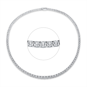 Tenniscollier  18kt Weißgold gradual mit 17,07ct Diamanten