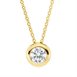 Solitaire Collier Zarge 18kt Gelbgold mit ZÖ 42 cm mit 0,24ct Diamanten