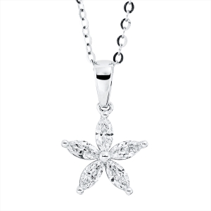 Collier 18 kt WG Stern, mit Öse