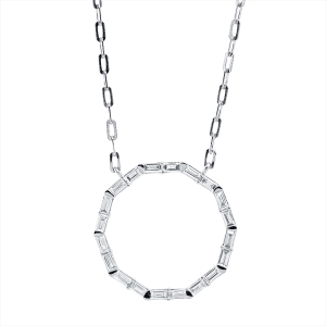 Collier 18 kt WG Kreis, mit ZÖ 40 cm
