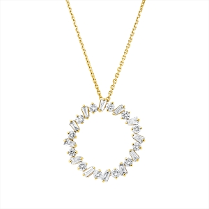 Collier 18 kt GG Kreis, mit ZÖ 42 cm