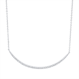 Collier 18 kt WG, mit ZÖ 36,8 cm + 38,2 cm