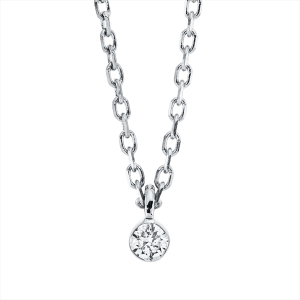 Solitaire Collier  18kt Weißgold mit 0,05ct Diamanten