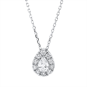 Collier 18 kt WG, mit ZÖ 40 cm