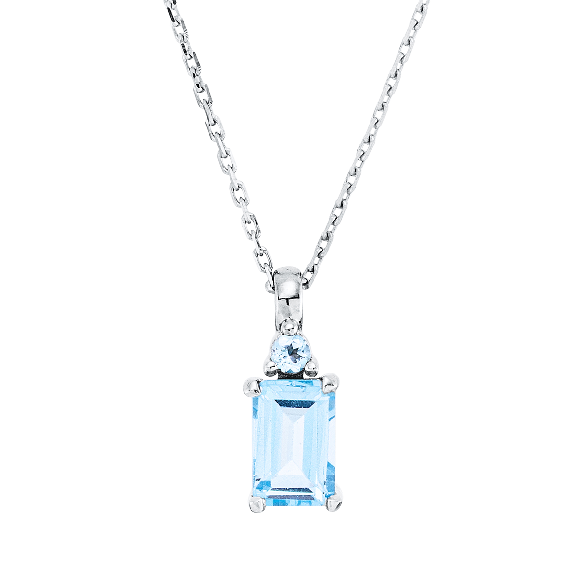 Collier 4er-Krappe 18 kt WG, mit ZÖ 42 cm