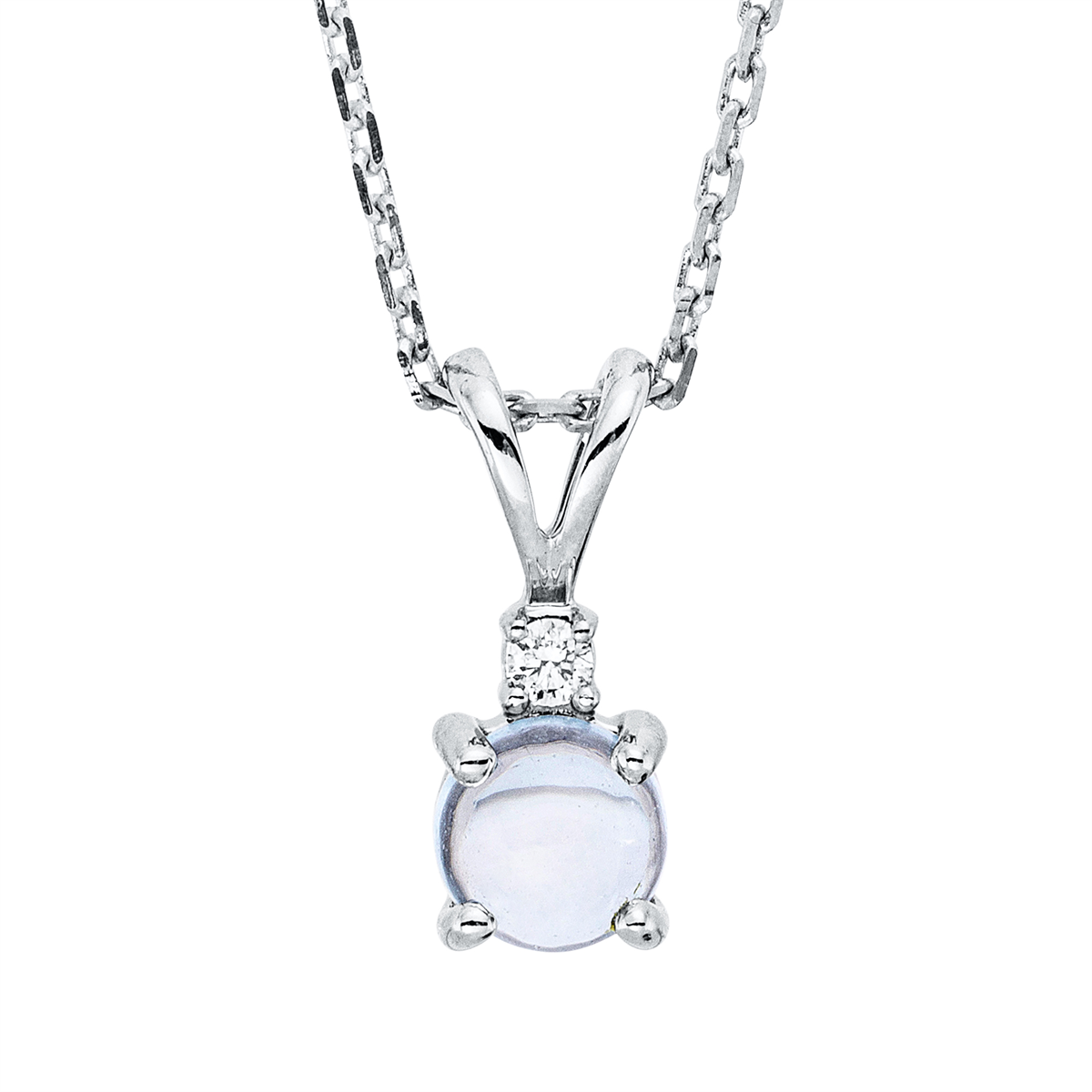 Collier 4er-Krappe 18 kt WG, mit ZÖ 42 cm