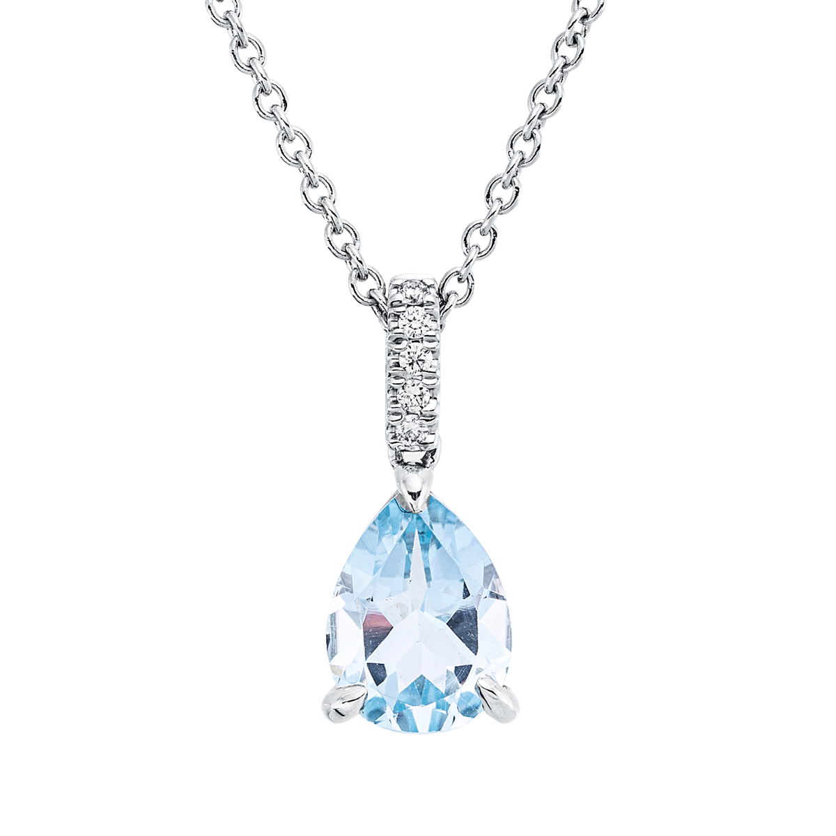 Collier 18 kt WG, mit ZÖ 42 cm