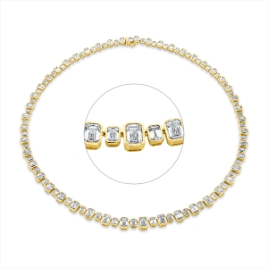 Collier 18 kt GG, 21pcs GIA's