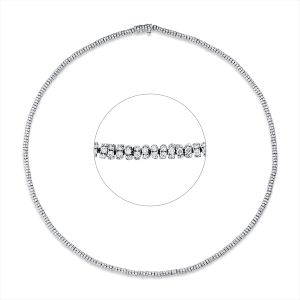 Tenniscollier  18kt Weißgold mit 14,91ct Diamanten