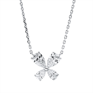 Collier 18 kt WG, mit ZÖ 40 cm