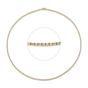 Tenniscollier  18kt Gelbgold mit 6,00ct Diamanten