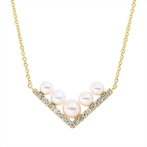 Collier  18kt Gelbgold mit 0,13ct Diamanten