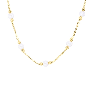Collier  18kt Gelbgold adjustable chain with silicon mit 0,00ct Diamanten