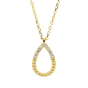 Collier 18 kt GG Tropfen, mit ZÖ 40 cm, 42cm