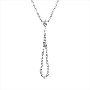 Collier 18 kt WG, mit ZÖ 40 cm + 43 cm