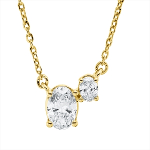 Collier  18kt Gelbgold mit ZÖ 40 cm + 43 cm mit 0,37ct Diamanten