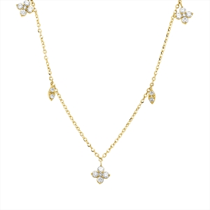 Collier 18 kt GG, mit ZÖ 40 cm + 43 cm