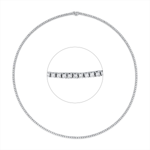 Tenniscollier  18kt Weißgold mit 3,63ct Diamanten