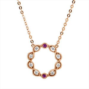 Collier 18 kt RG, flexible Kugeln