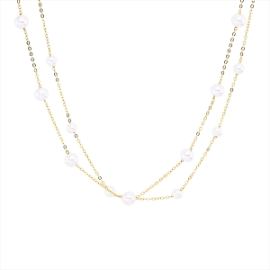 Collier  18kt Gelbgold mit ZÖ 40,6 cm mit 0,00ct Diamanten