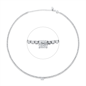 Collier  18kt Weißgold mit 3,83ct Diamanten