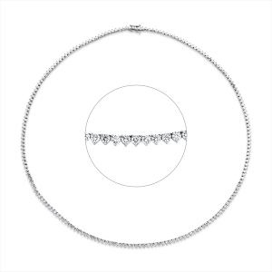 Tenniscollier  18kt Weißgold mit 2,03ct Diamanten
