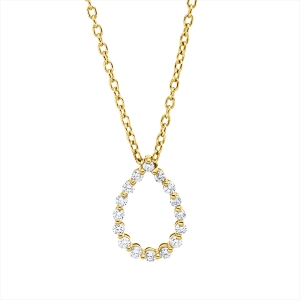 Collier 18 kt GG Tropfen, mit ZÖ 39 cm