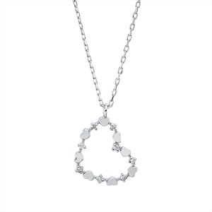 Collier 18 kt WG Herz