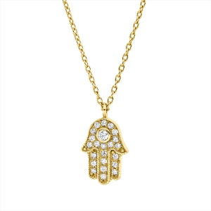 Collier 18 kt GG Hamsa, mit ZÖ 42 cm