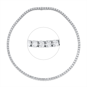 Tenniscollier 4er-Krappe 18kt Weißgold Premium Edition, 97 GIA's mit 30,67ct Diamanten