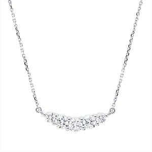 Collier 18 kt WG, mit ZÖ 40,7,42,43.7 cm