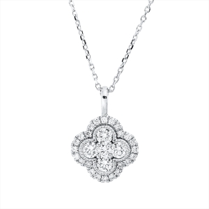 Collier 18 kt WG, mit ZÖ 40 cm