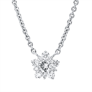 Collier 18 kt WG, mit ZÖ 40,6 cm