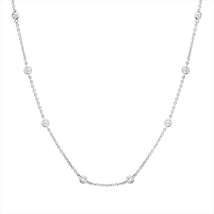 Collier Zarge 18 kt WG, mit ZÖ 40,6 cm