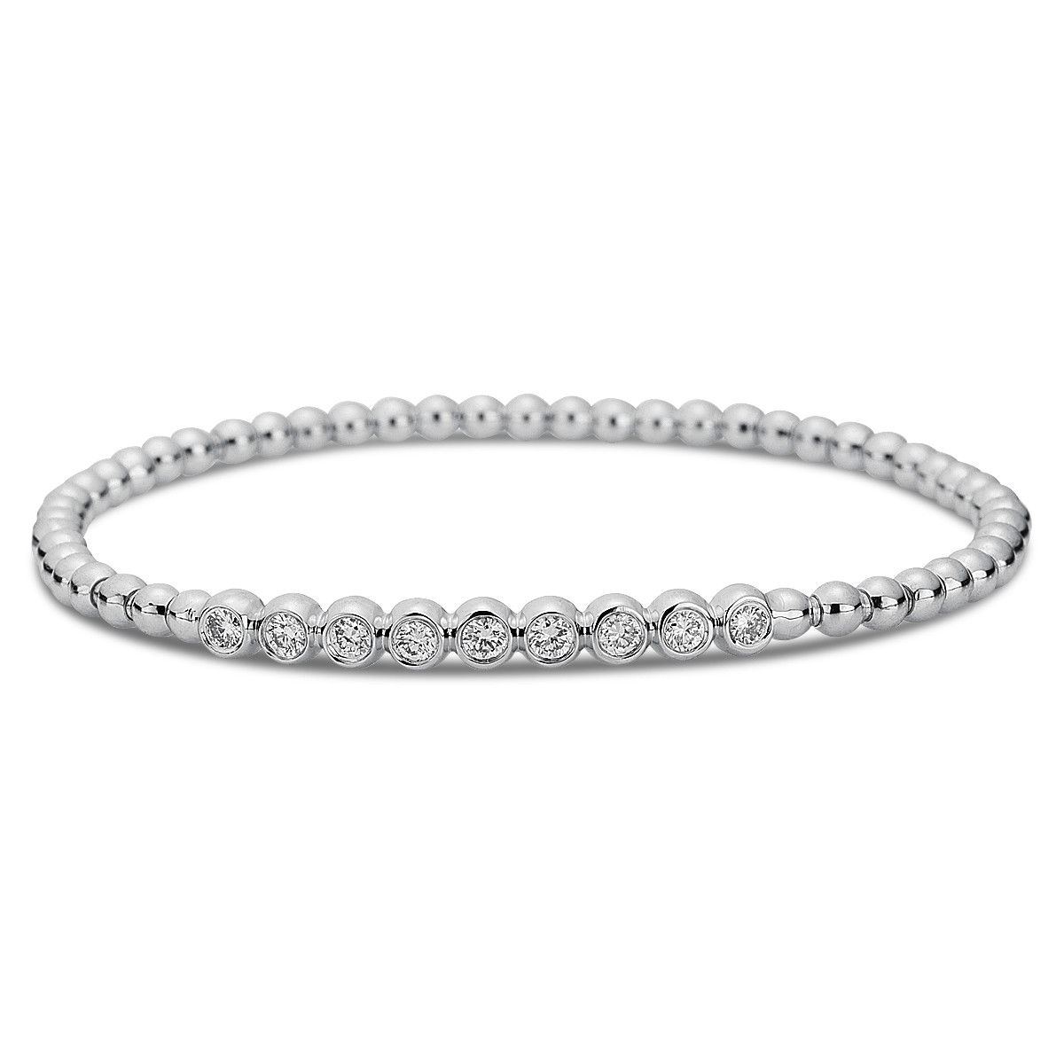 Kugelarmband  18kt Weißgold mit 0,46ct Diamanten