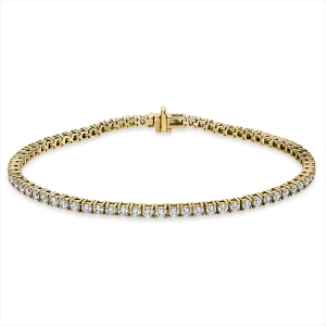 Tennisarmband 4er-Krappe 18kt Gelbgold mit 3,01ct Diamanten