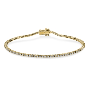 Tennisarmband 4er-Krappe 18kt Gelbgold mit 1,04ct Diamanten