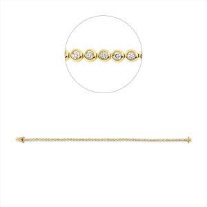 Tennisarmband Zarge 18kt Gelbgold / Weißgold mit 1,00ct Diamanten