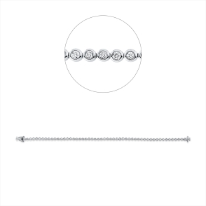 Tennisarmband Zarge 18kt Gelbgold / Weißgold mit 1,00ct Diamanten