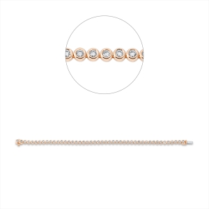 Tennisarmband Zarge 18kt Gelbgold / Weißgold with American Lock mit 2,00ct Diamanten