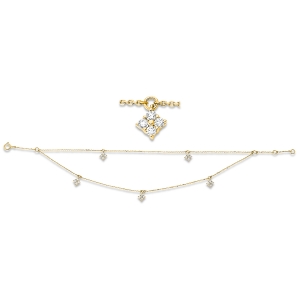 Armband  18kt Gelbgold mit 0,35ct Diamanten