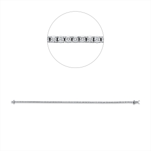 Tennisarmband 4er-Krappe 18kt Weißgold mit 2,00ct Diamanten
