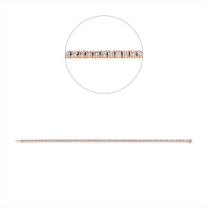 Tennisarmband 4er-Krappe 18kt Rotgold Americano mit 1,59ct Diamanten